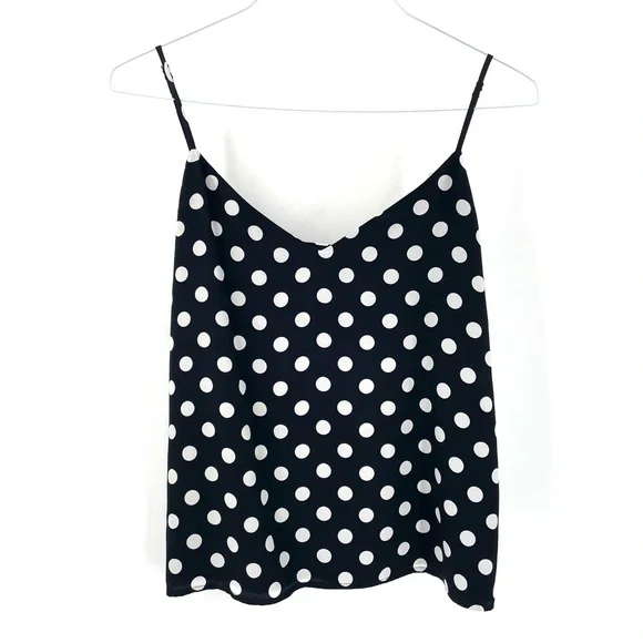 L'Agence Jane V-Neck Adjustable Casual Effortless Spaghetti Strap 100% Silk Tank - Picture 2 of 6